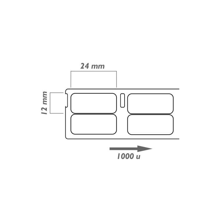 Etiquettes Multi-usages DYMO LabelWriter - Boite de 1000 étiquettes 13x25mm - Adhésif semi-permanent