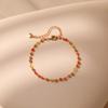 K Gold Plated Crystal Beaded Ethnic Bracelet For Women