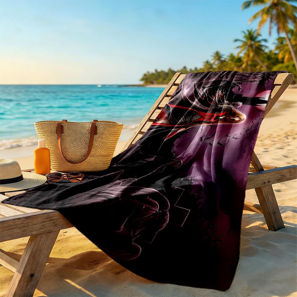 Gothic Style Beach Towel High Absorbency & Quick-Dry Comfortable Lightweight