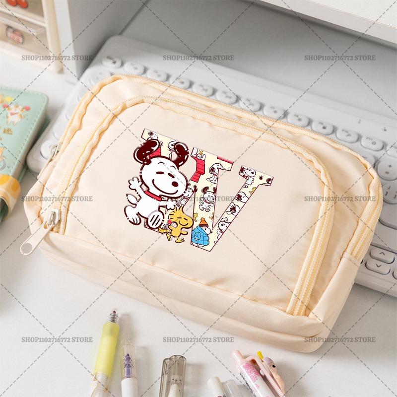 New Snoopys Pencil Case Cartoon Pen Bag Organizer Pouch Student Back To School Supplies Office University Stationery PenBox Gift