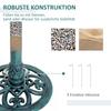 Garden Bird Bath Outdoor Decrative Garden Feeder Stand with Scallop-like Pattern. Time-Worn Finish. 50cm. Green