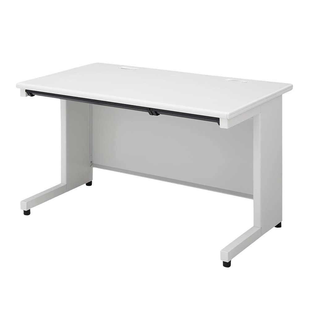 PLUS Office Steel SH2 Flat 120cm Wide x 70cm White with Cable Management 609551 from Desk, Desk, Desk, Desk, Deep, Top/White Body, Hole, SH2-127H
