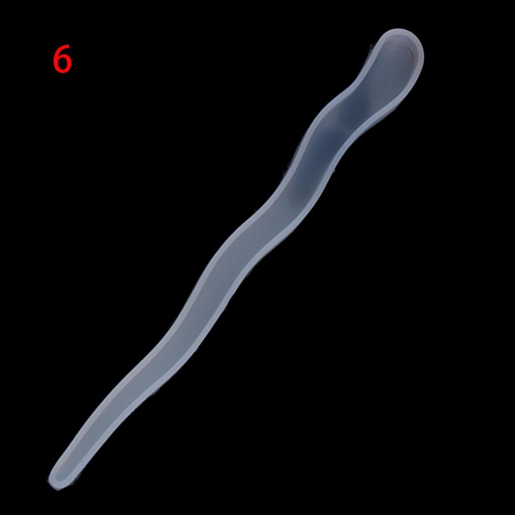 

Прозрачная силиконовая шпилька специальная форма для смоляных цветов, украшения для волос своими руками, формы для поделок, формы из эпоксидной смолы 6