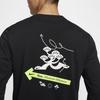 Nike Primary Dri-Fit Logo Quick-Dry Breathable Round Neck Long Sleeve T-Shirt Men Tops Black HQ4736010