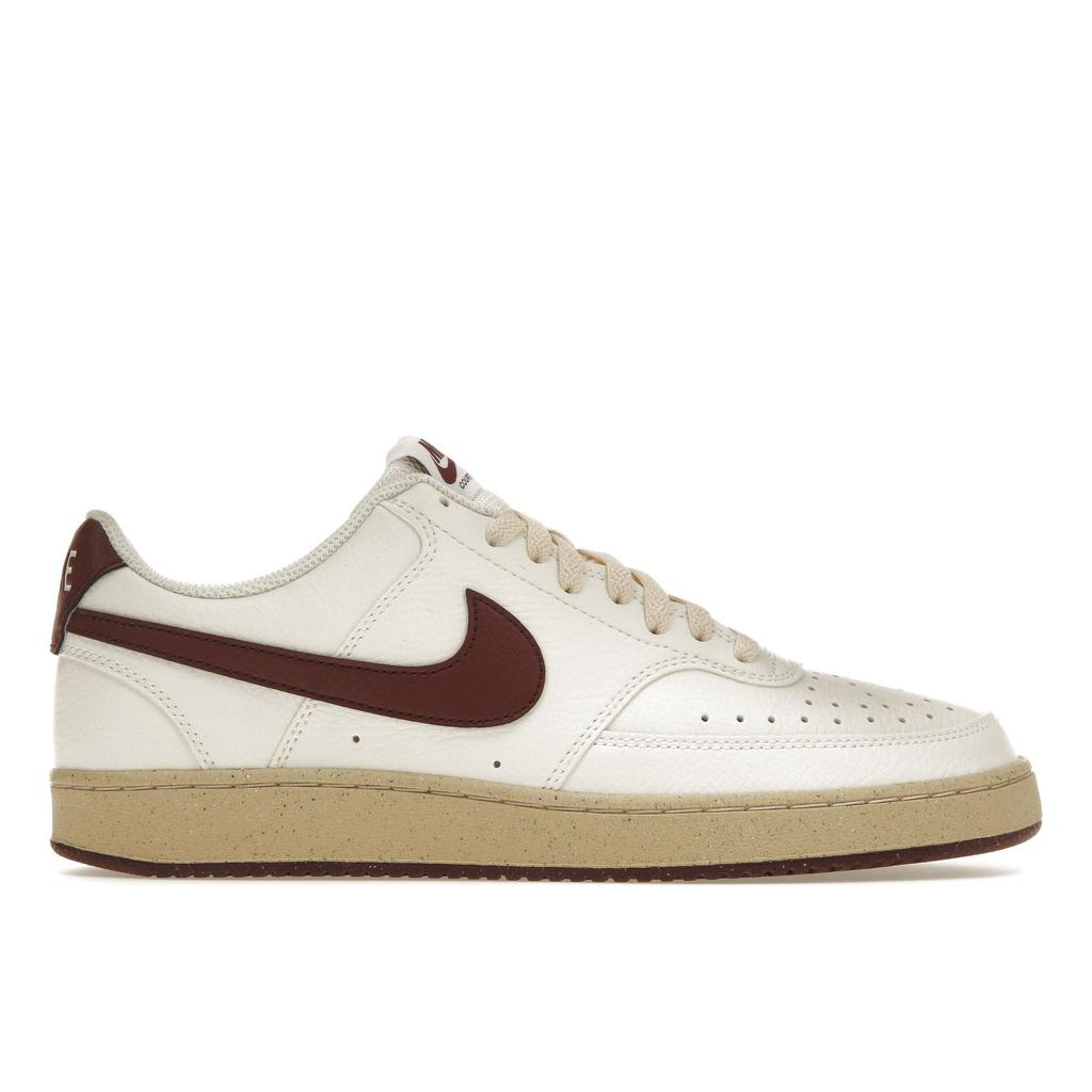 Nike Court Vision Low Next Nature Sail Dark Beetroot Sneakers Unisex Kremowo-Perłowo-Białe Sezamowe FB8942-133