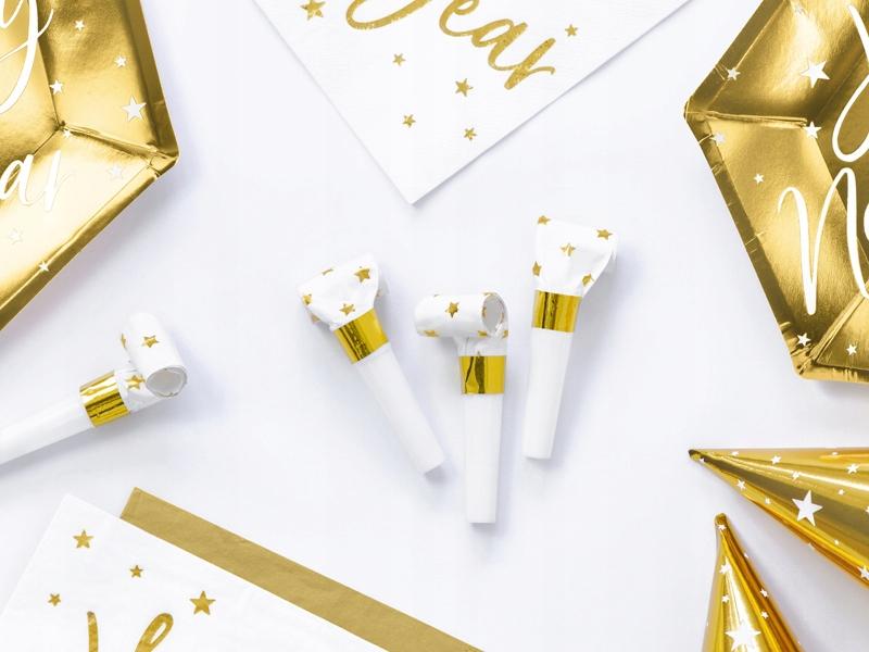 Paper Star Whistles, White 1 Pack / 6 Pcs