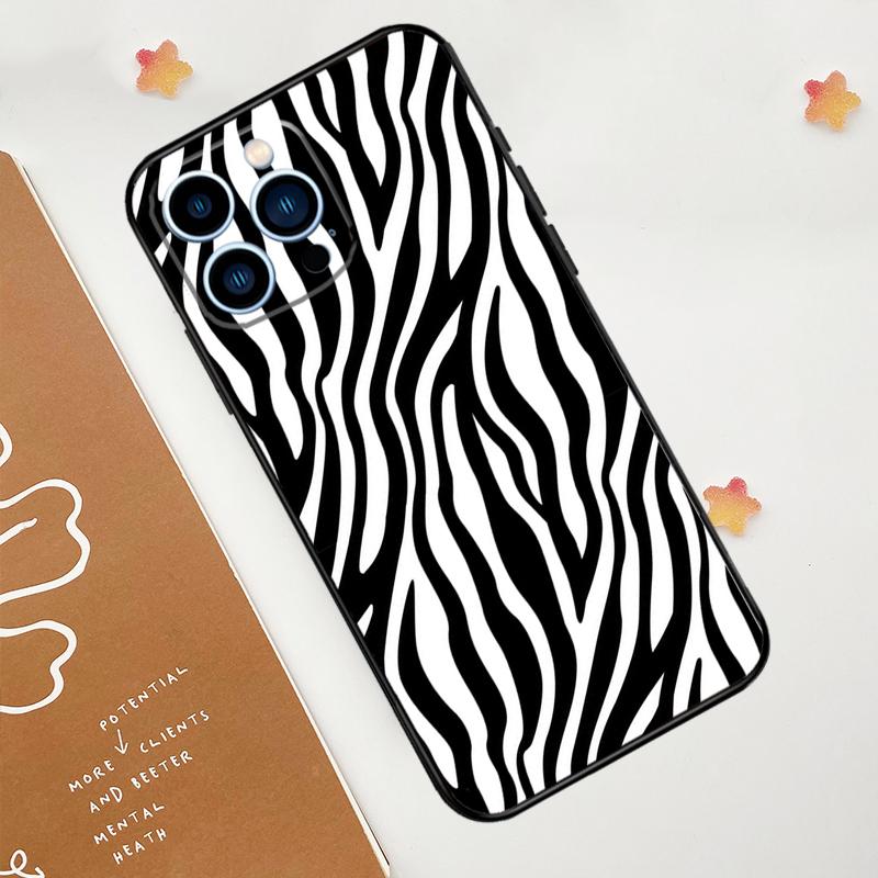 

Zebra Stripe Print Phone Case For iPhone 17 Pro Max 14 13 12 11 15 16 Pro Max mini 16 Plus 16e 17 Air Funda iPhone 11