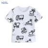 Little Maven 2026 Summer New Kids Clothes Korean Children's Clothes Children's Clothing T-shirts Cartoon Excavator Baby Boys