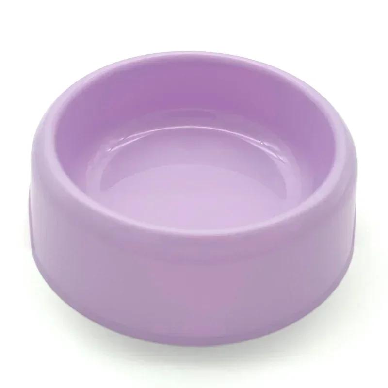 Solid Color Pets Plastic Dog Bowl Cat Food Bowl Round Single Thickened Eco-Friendly Dog Bowl Pet Supplies Dog Accessories
