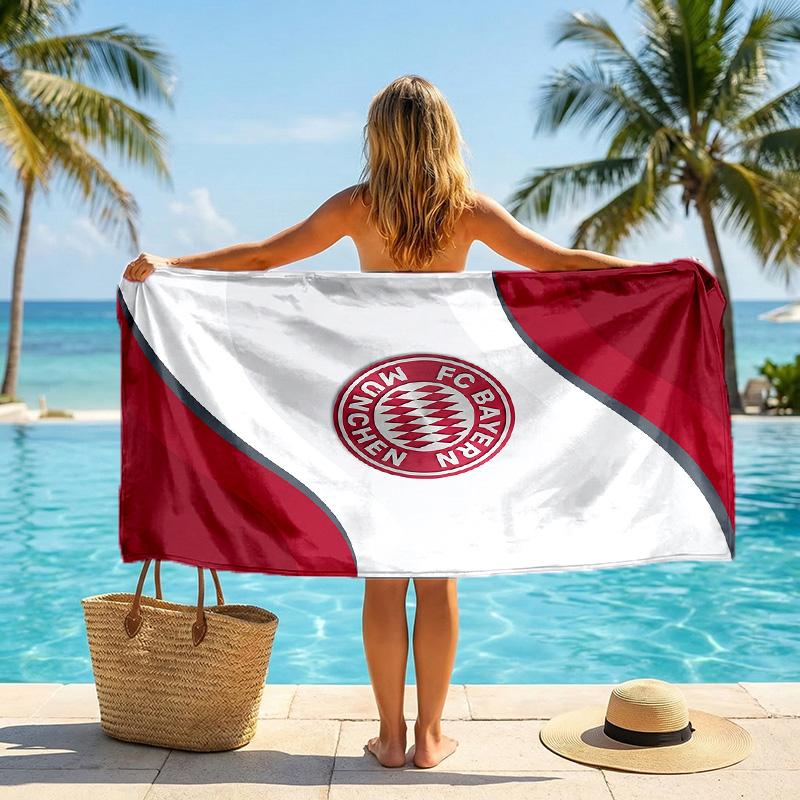 Bayern Munich Print Quick Dry Beach Towel Microfiber Absorbent Portable Travel Swimming Towel