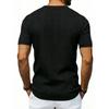 T-shirt décontracté à col en V et manches courtes pour homme avec poche poitrine en tissu léger et respirant pour un usage quotidien