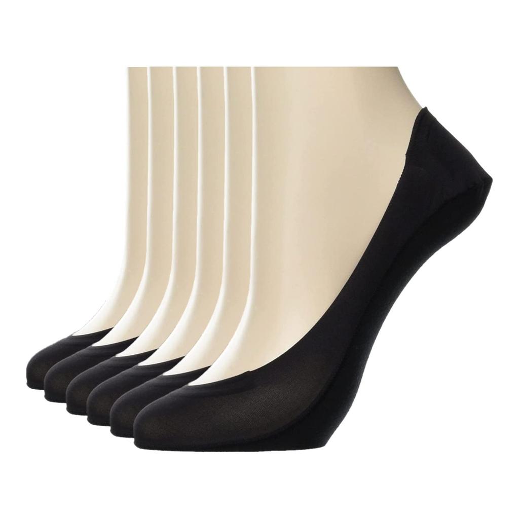 Okamoto Cocopita Seamless Foot Covers for Women's Shallow Pumps, Black, Sizes 23.0cm-25.0cm, D440-421