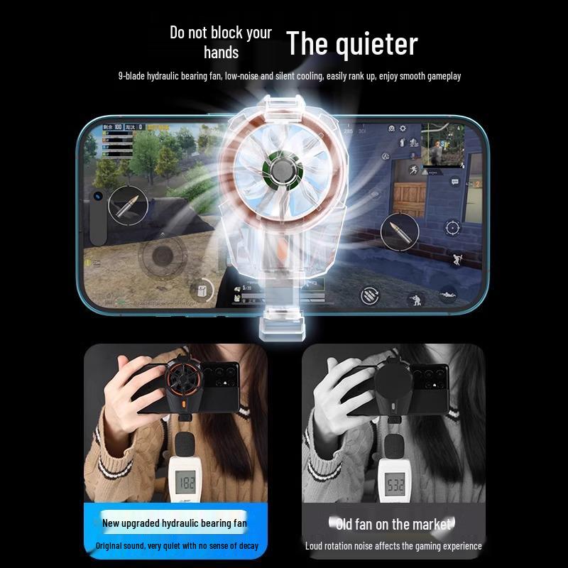 E-Sports Handykühler mit leisem Lüfter und Halbleiterkühlung für Gaming und Live-Streaming