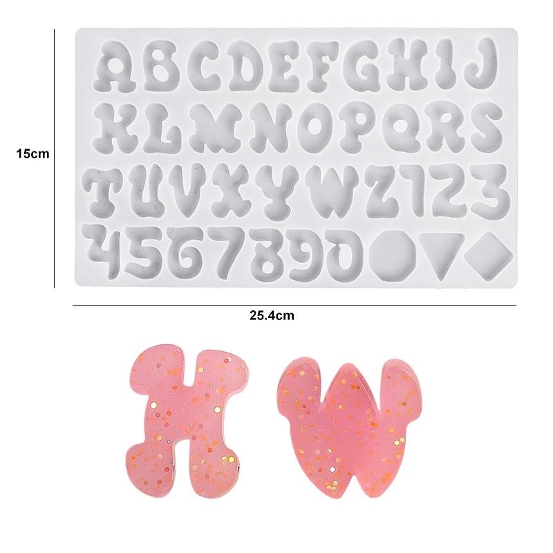 Alphabet Harz Silikonform Harz Buchstaben Zahlen Formen Alphabet Schlüsselanhänger Formen für DIY Schlüsselanhänger Schmuck Anhänger Herstellung