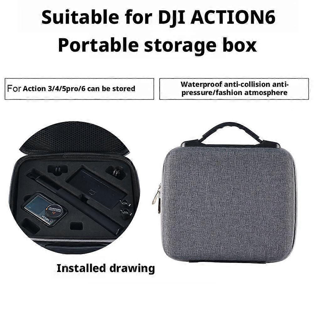 For Dji Action6 Storage Bag Nylon Storage Suitcase