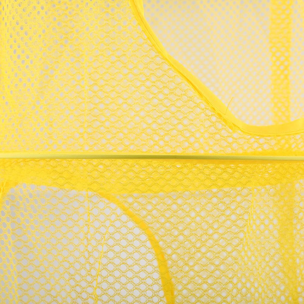 Multilayer Dry Rack Foldable Hanging Mesh Toy Storage Basket Underwear Organiser Cage Yellow