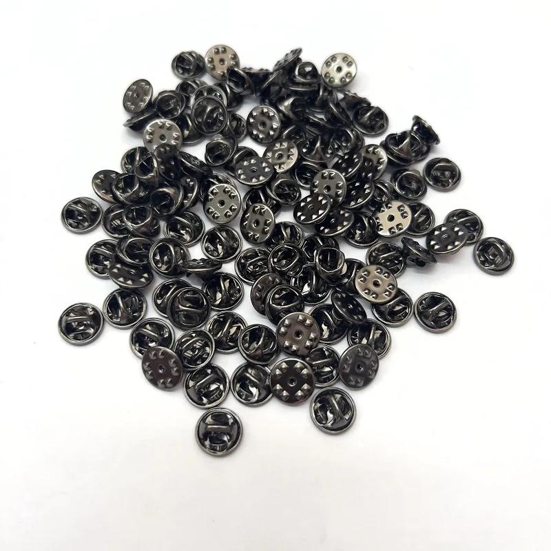 100-500Pcs Metal Locking Pin Back Brooch Badge Holder Lapel Base For DIY Jewellery Material Hand Making Supply Craft Accessories