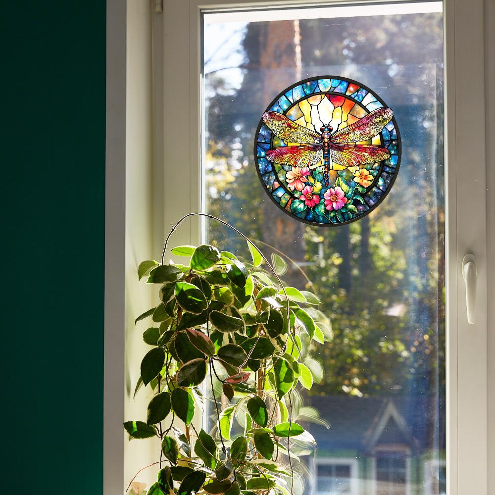 Anti-static Window Stickers for Dragonfly Balcony Glass Windows Home Beautification and Decoration