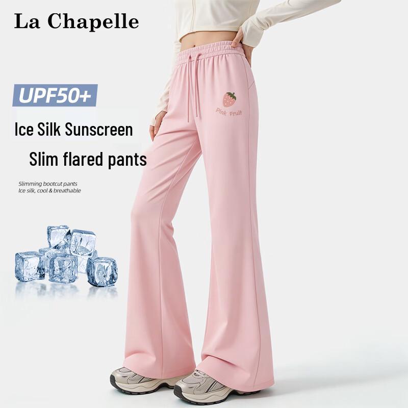 La Chapelle Women s Strawberry Print Slim Fit Casual Pants M