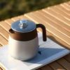 Stainless Steel Titanium-Coated Teapot Titanium-Coated Liner Large Capacity Insulated Coffee Pot with Handle Brewing Pot Kitchen
