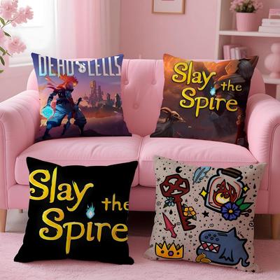 Game S-Slay T-the Spire Cushion Cover Comfortable Reversible Pillow Cover Ideal for Car Sofa Bedroom & Beyond