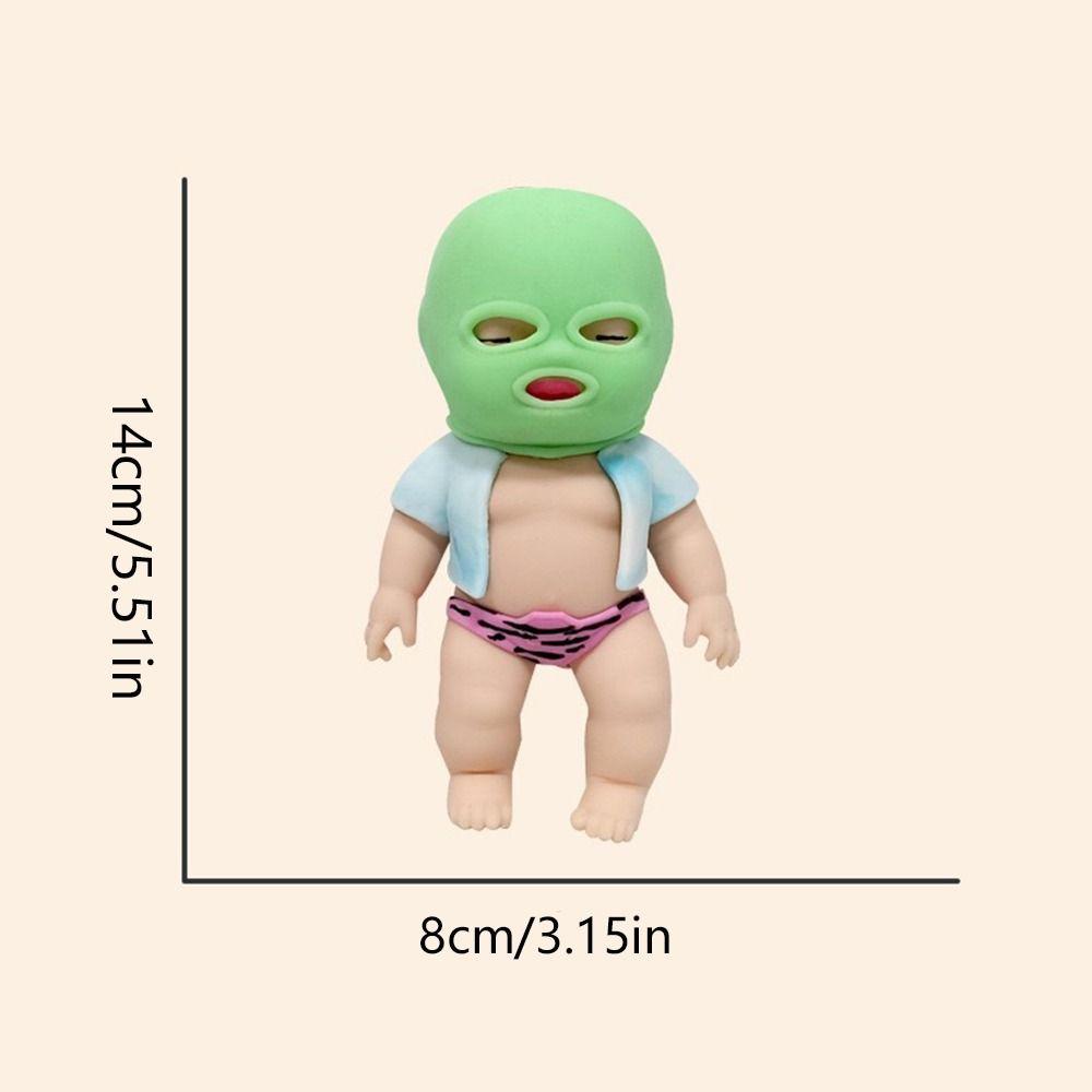 Silicone Masked Doll Squeeze Toy Sensory Toy Pinch Decompression Toy Cartoon Fidget Toy  Children