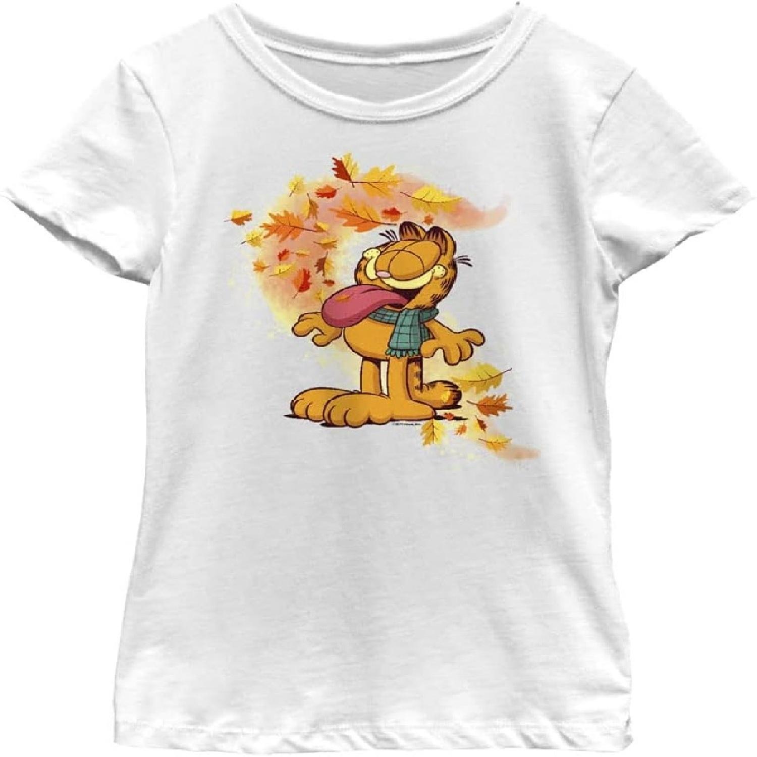 Garfield Girl s Autum Leaves T-Shirt XXXXXL белый