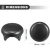 Motoforti Rear Windshield Wiper Arm Nut Cover Cap, for Dodge Grand Caravan 2003-2020, Plastic, No.55077097AC, Black