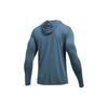 Under Armour Solid Color Logo Print Long Sleeve Hoodie Men Hoodies Blue 1289606-997