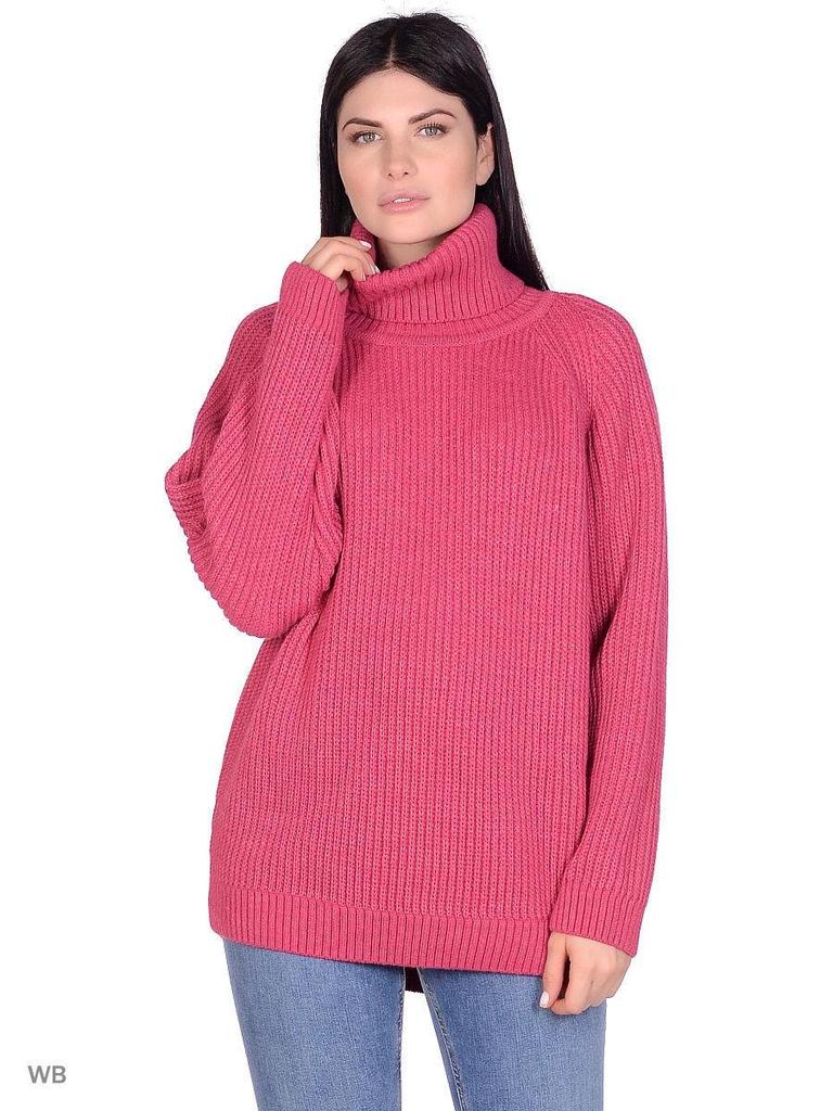 Autumn/Winter European & American High Neck Solid Color Loose Knit Sweater