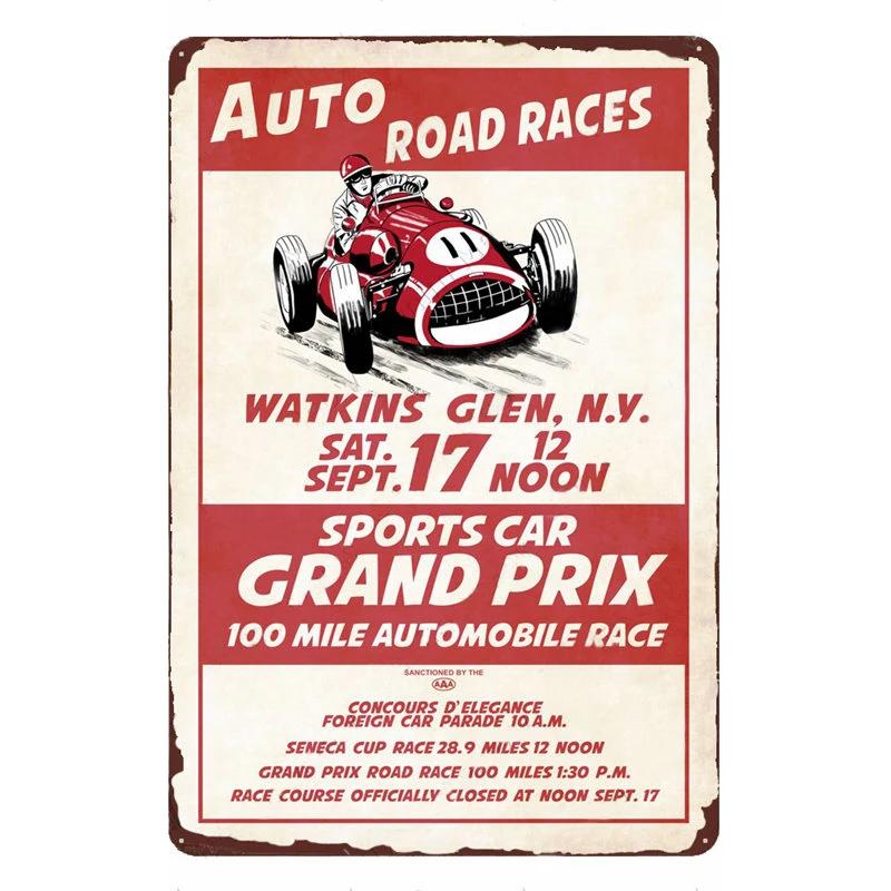 Motorradfahrer Klassischer Sport Rennsport Blechschild Vintage Metallposter Dekor Man Cave Garage Wandschilder Kunstplaketten Blechschild