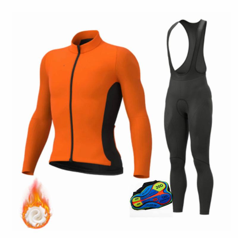 2026 Winter Warm Cycling Clothing Set  MTB Suits Long Pants with 20D Gel Bike Clothing Men Thermal Fleece Bicycle Uniform Cycling Sets