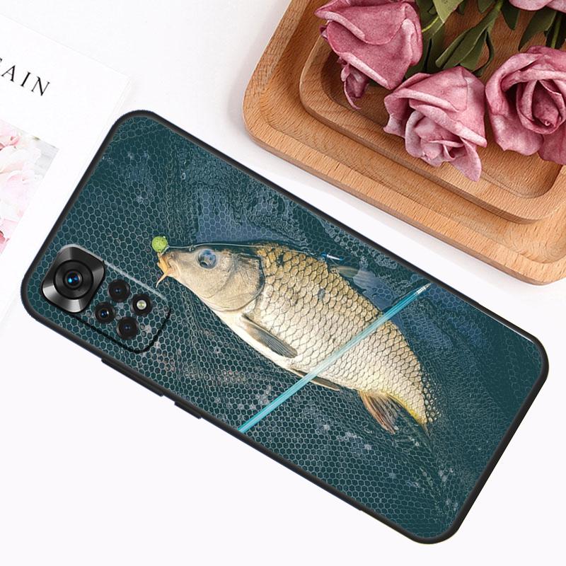 Carp Fishing Fish Case For Xiaomi Redmi Note 14 Pro 13 12 11 9 10 9S 10S 11S 12S Redmi 14C 13C 10C 12C Cover