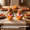 Soft Fabric Stuffed Turkey Thanksgiving Decoration Harvest Turkey Figure Ornament for Tabletop Shelf Entryway Dining Area and Fall Room Display Use