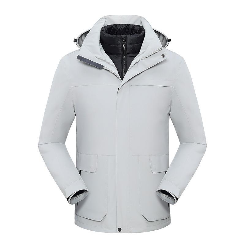 Down Liner Jacket Three-in-one Two-piece Set Men's and Women's Outdoor Camping Windproof and Rainproof Removable Mountaineering Jacket