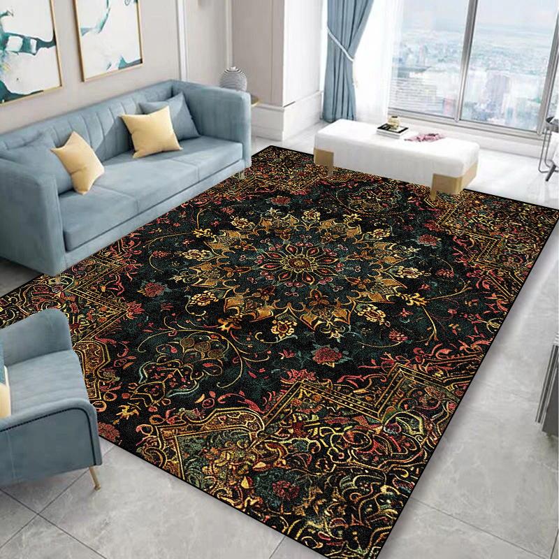 Vintage Persian Large Carpet for Living Room Decoration Carpets High-end Luxury Lounge Bedroom Rugs Non-slip Coffee Tables Mat