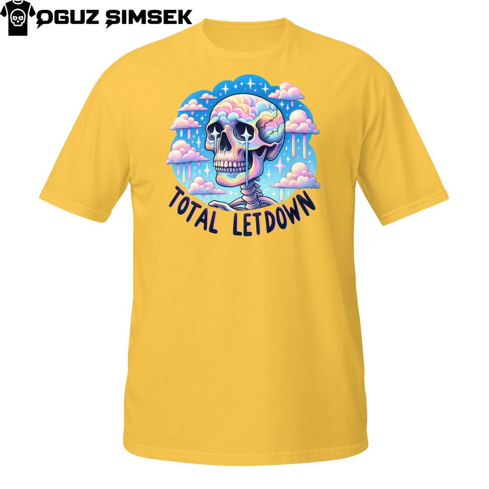 

Футболка с черепом «Полное разочарование» | Эстетика пастельного гота | Ироничная футболка садкор 4XL