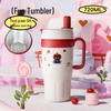 High-Value Portable Straw Cup with Lanyard, 304 Stainless Steel, Ideal for Cola and Coffee, Great Gift