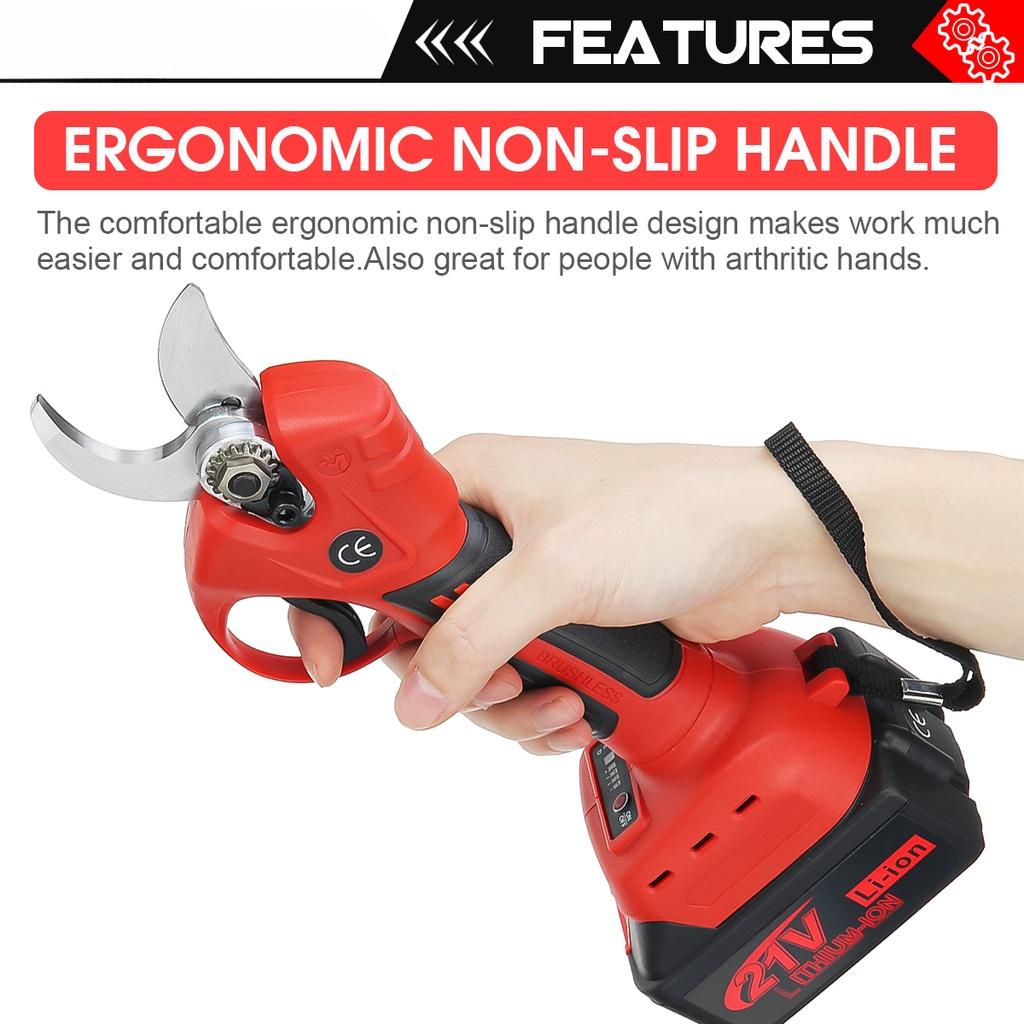 600W 21V Cordless Electric Shear Professional Brushless Secateur Tree Branch Pruner Efficient Pruning Fruit Tree Bonsai