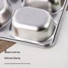 Shuchu 304 Stainless Steel 5-Compartment Lunch Plate Set