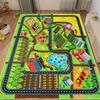 Kids' Farm Play Rug Colorful Animal Farmhouse Pattern Living Room Carpet Soft Non-Slip Road Traffic Mat for Playroom Living Room