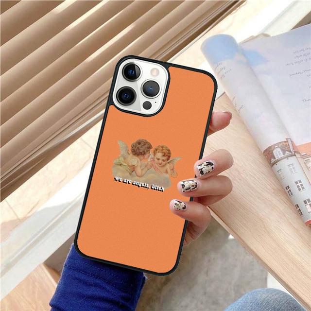 Anges Esthétique Esthétique Coque Coquille Pour iPhone 17 Air 15 16 14 13 12 Pro Max 11 Pro Max Plus Housse de Téléphone