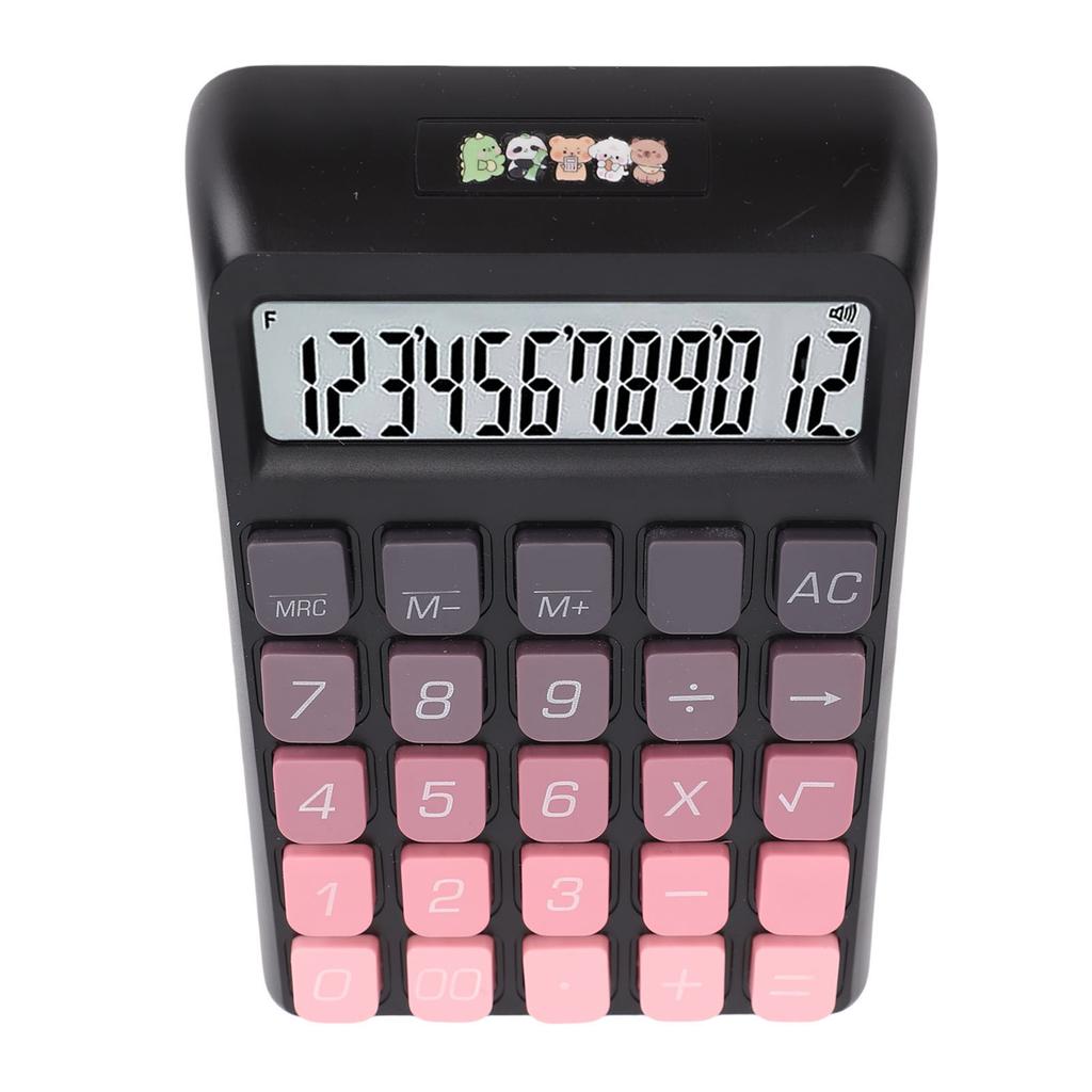 Desktop Calculator 12 Digits LCD Display Large Buttons Ladder Keypad Calculator for   School