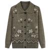 Senior Women's Clothing Plus Velvet Mother Knitted Cardigan Autumn and Winter Warm Sweater for Women Thickened Jacket