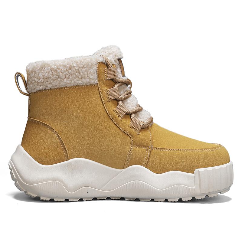 New High Rise Thick Soled Warm and Plush Casual Men's Cotton Shoes Comfortable and Versatile Winter Snow Boots HeightIncreasing