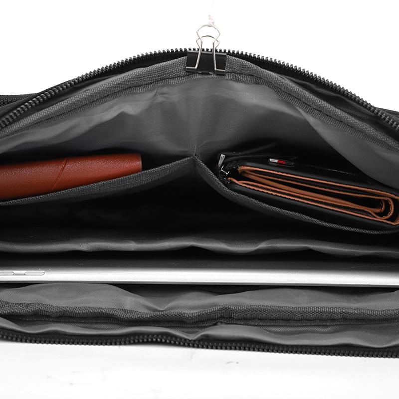 Large Capacity Shoulder Bag Men's Business Briefcase Water-Repellent Crossbody Bag