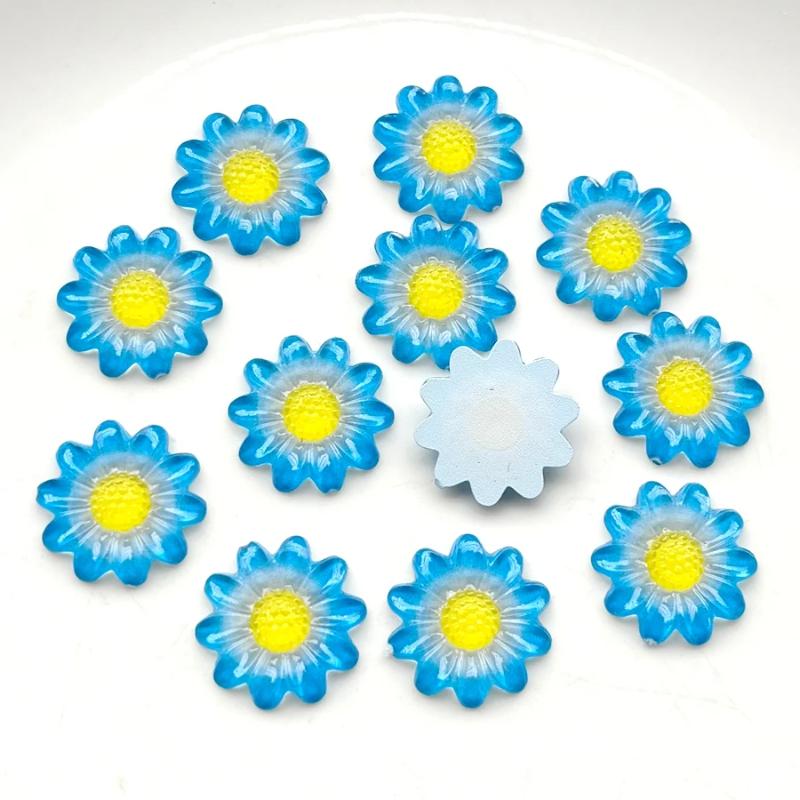 20 Pieces of 20mm Colorful Flower Shaped Rhinestone Flat Back Scrapbook Suitable for DIY Decoration, Jewelry Gift Decoration