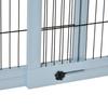 Freestanding Dog Gate, Foldable Pet Fence, Indoor Wood Barrier, Stair Gate with Support Feet, for Doorway, Hallway, Small and Medium Dogs