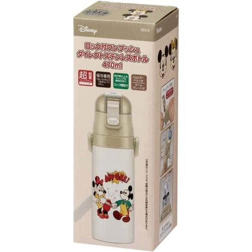 Skater Water Bottle Disney Mickey Mouse & Friends Cooking 470ml Direct Drinking Children's Stainless Steel Sports Bottle SDC4-A