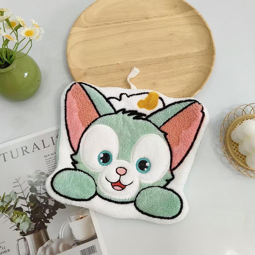 Cartoon Kitchen Hand Towel - Thick, Absorbent, Lint-Free, Cute Hanging Dishcloth for Bathroom and Household Use
